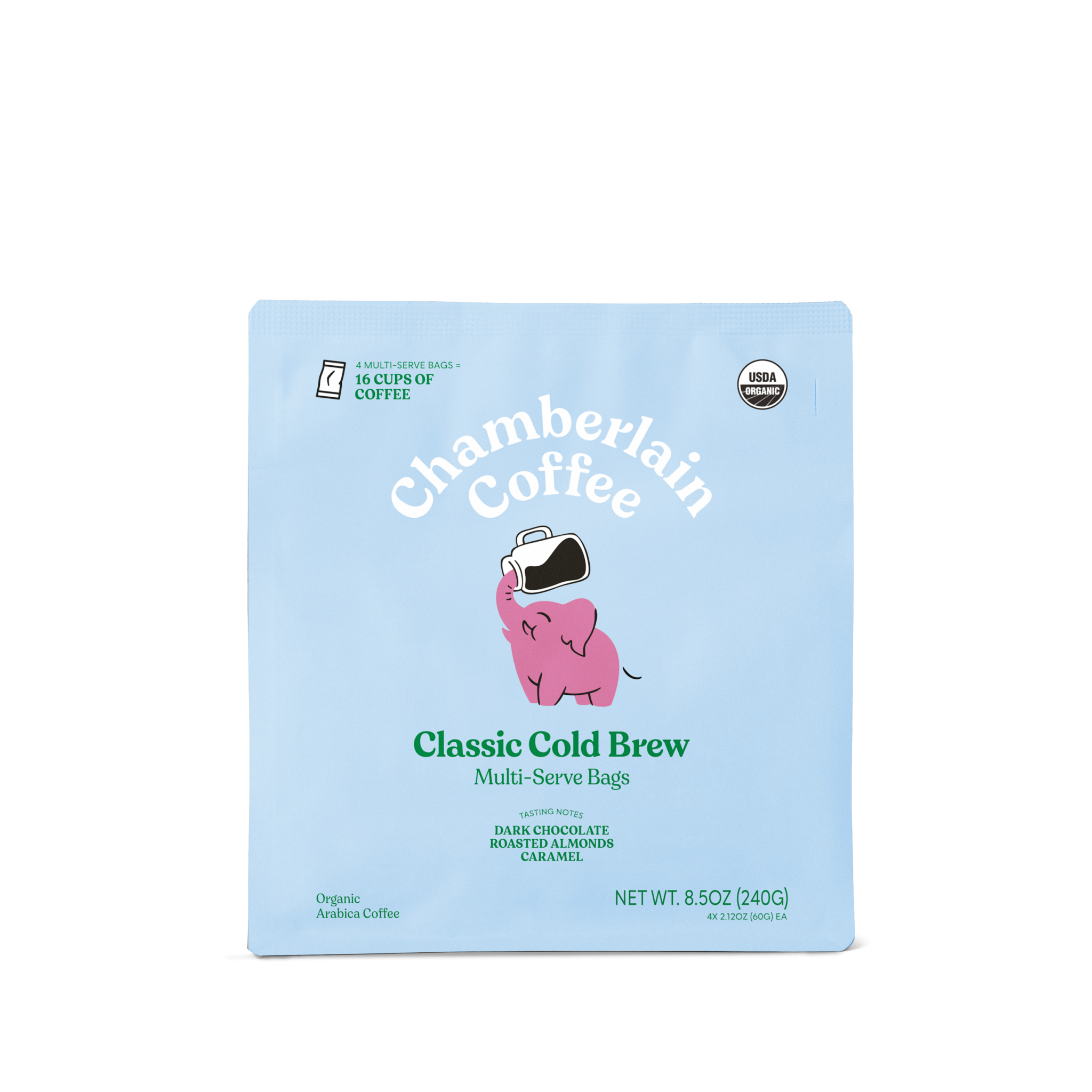 Organic Cold Brew Elephant Large Coffee Bags